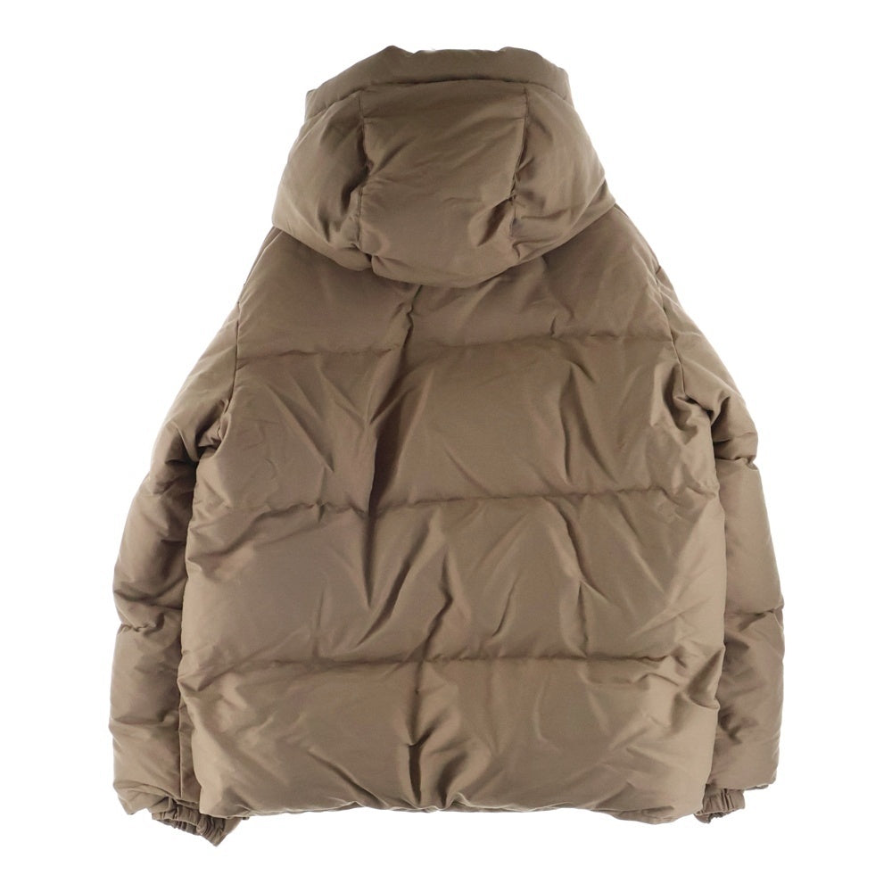 OFF-WHITE(オフホワイト) 22AW ロゴプリント フーデッドダウンジャケット ブラウン OMED048F22FAB001