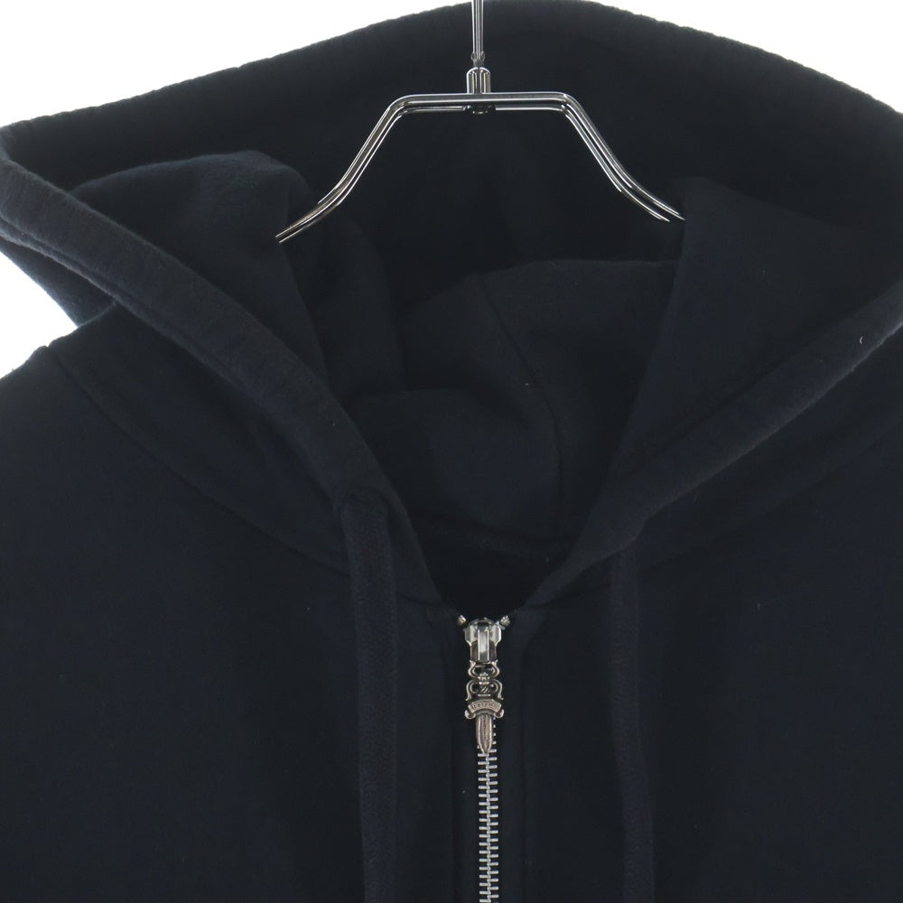 CHROME HEARTS(クロムハーツ) MADE IN HOLLYWOOD PLUS CROSS ZIP UP HOODIE ハリウッド限定 プラス クロス ダガージップアップパーカー フーディー ブラック