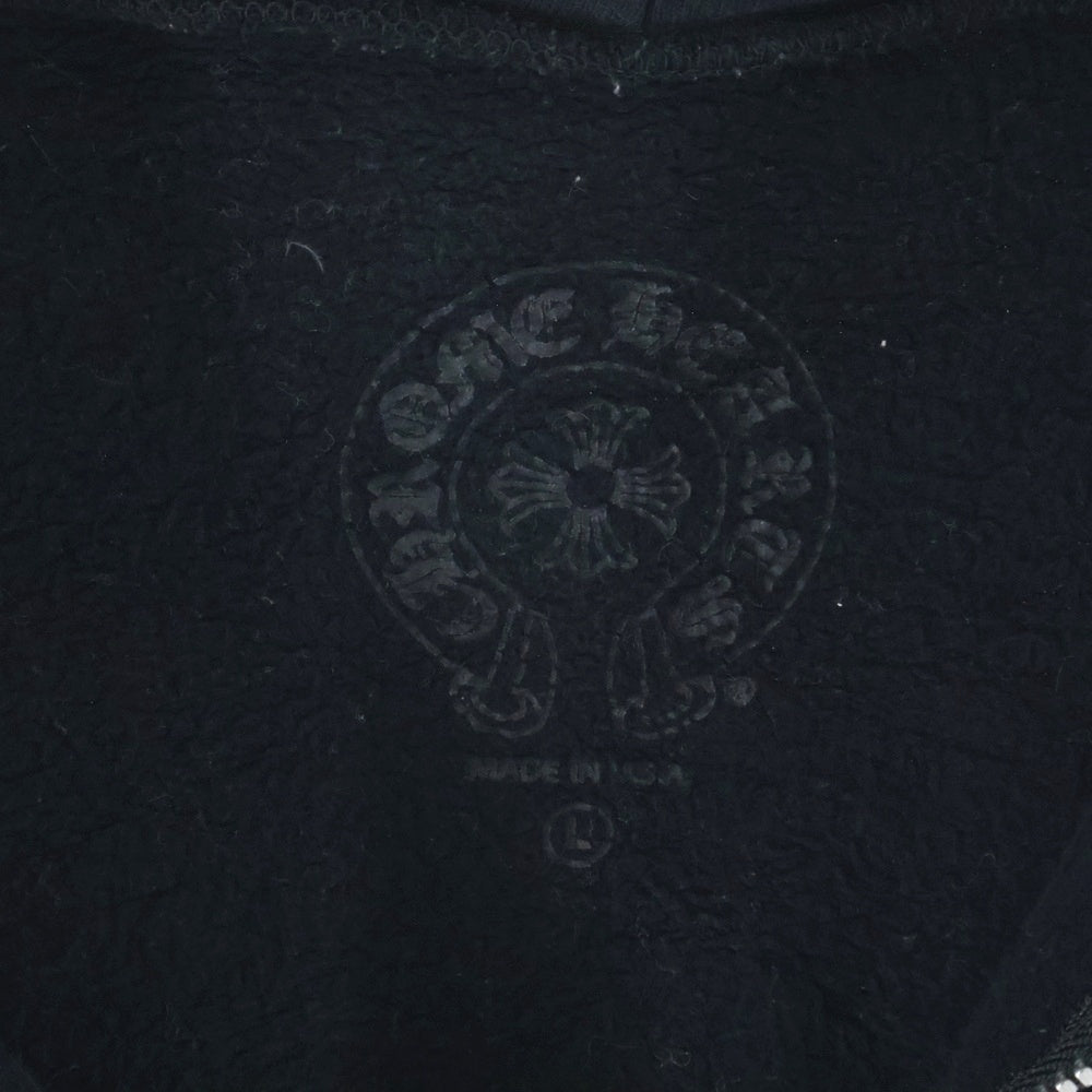 CHROME HEARTS(クロムハーツ) MADE IN HOLLYWOOD PLUS CROSS ZIP UP HOODIE ハリウッド限定 プラス クロス ダガージップアップパーカー フーディー ブラック