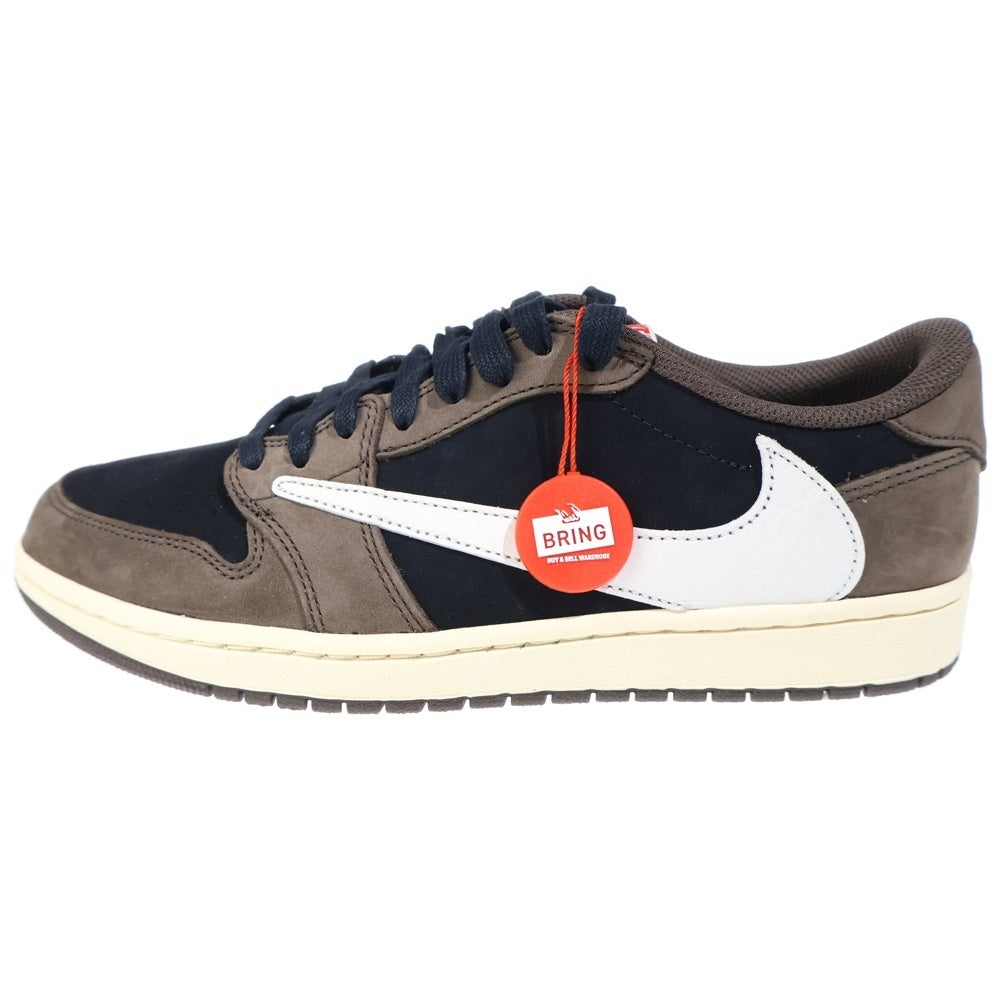 NIKE(ナイキ) ×TRAVIS SCOTT AIR JORDAN1 LOW OG SP-T トラヴィススコット エアジョーダン1 ダークモカ ローカットスニーカー ブラック/ブラウン US9/27.5cm CQ4277-001