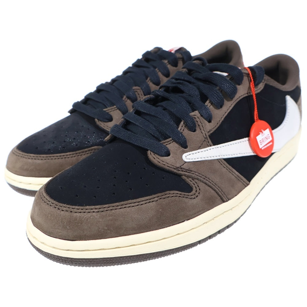 NIKE(ナイキ) ×TRAVIS SCOTT AIR JORDAN1 LOW OG SP-T トラヴィススコット エアジョーダン1 ダークモカ ローカットスニーカー ブラック/ブラウン US9/27.5cm CQ4277-001