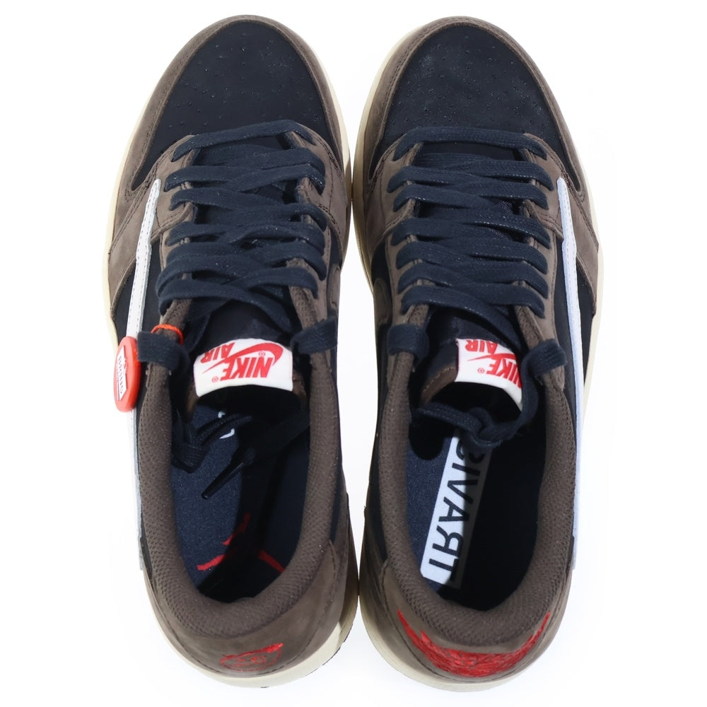 NIKE(ナイキ) ×TRAVIS SCOTT AIR JORDAN1 LOW OG SP-T トラヴィススコット エアジョーダン1 ダークモカ ローカットスニーカー ブラック/ブラウン US9/27.5cm CQ4277-001