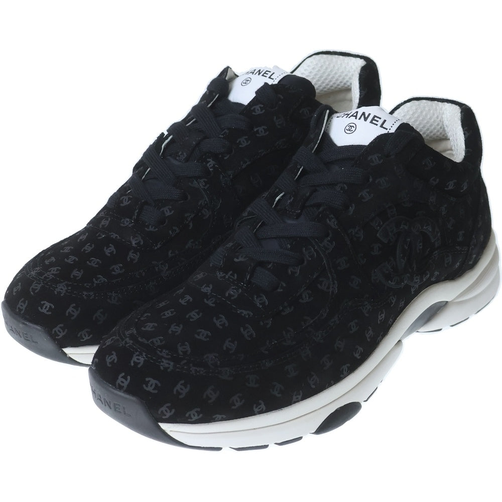 CHANEL(シャネル) 22AW ココマーク スウェード ローカットスニーカー ブラック G39232