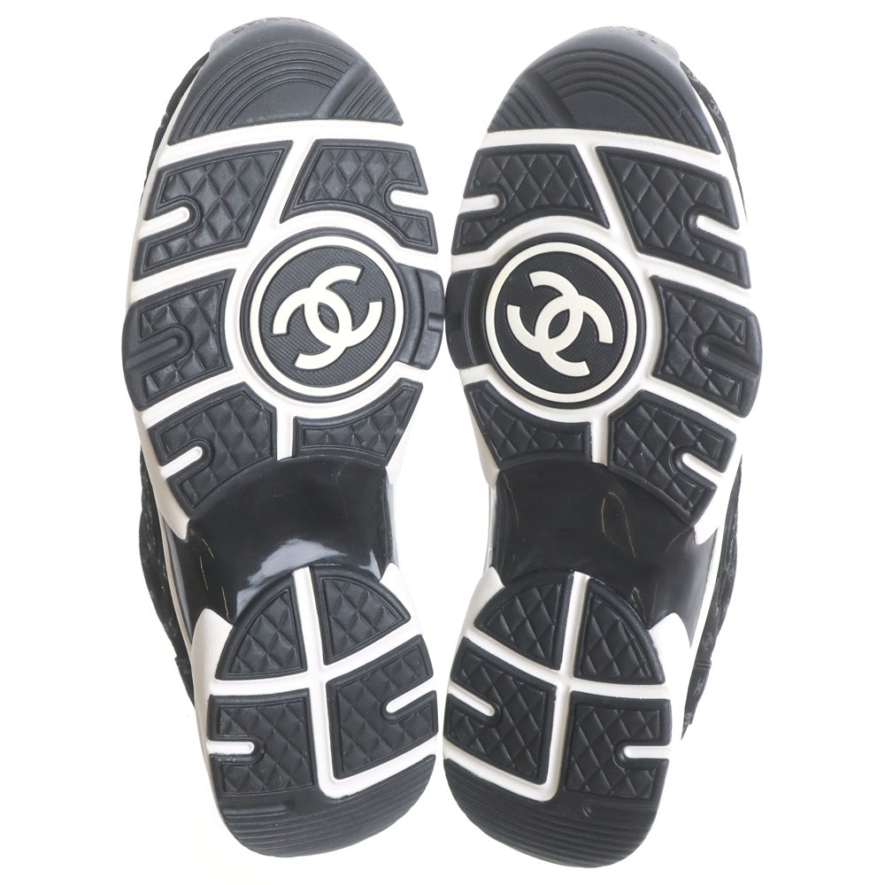 CHANEL(シャネル) 22AW ココマーク スウェード ローカットスニーカー ブラック G39232