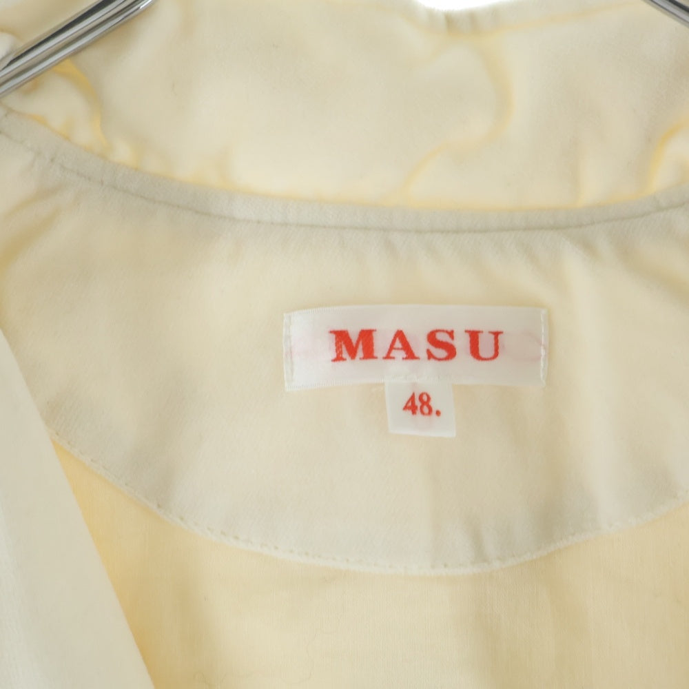 MASU(エムエーエスユー) 23AW VELVET SOFA DOWN JACKET ベルベット ソファ ジップアップダウンジャケット アイボリー MMFW-BL0121Z
