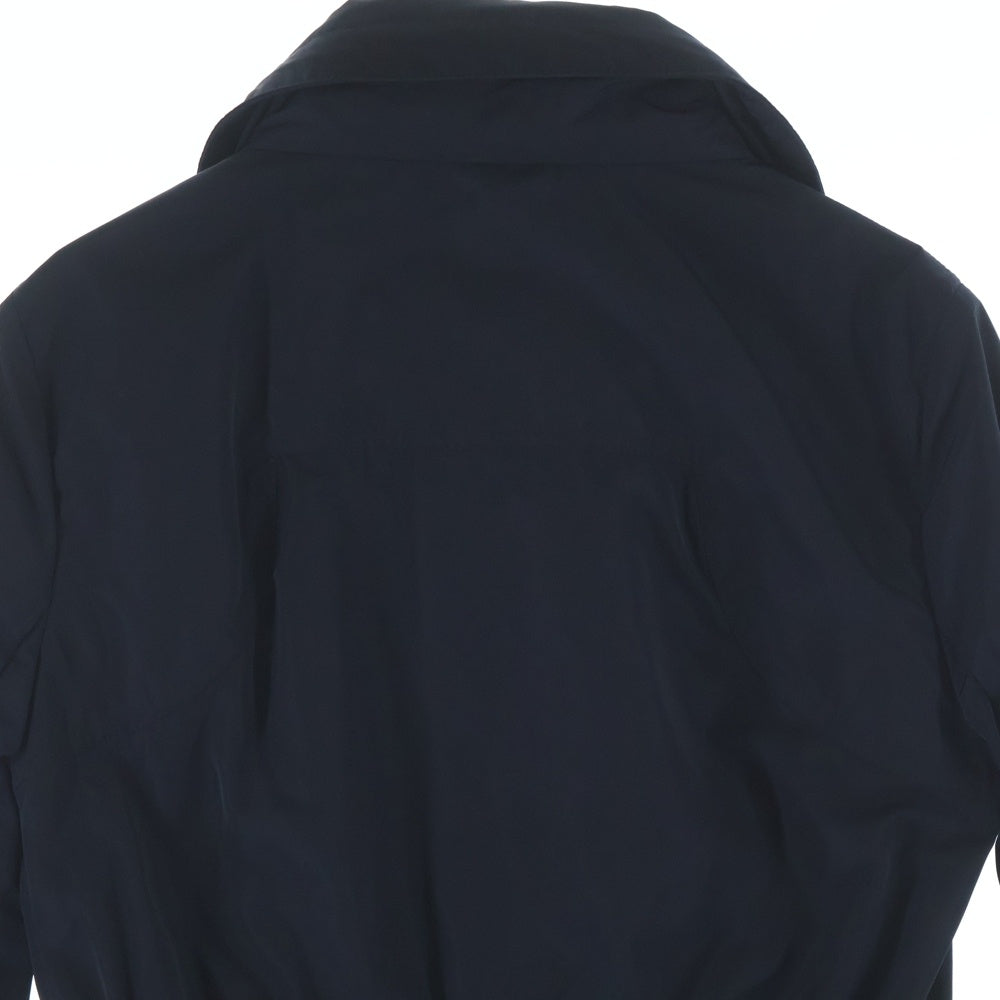 MONCLER(モンクレール) 19AW OCRE ロゴパッチ ジップアップ フーデッド ナイロン ジャケット ネイビー レディース F10931B71600