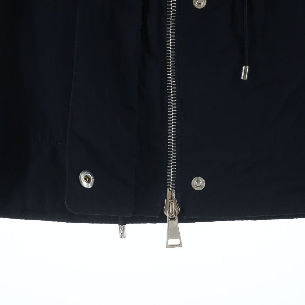 MONCLER(モンクレール) 19AW OCRE ロゴパッチ ジップアップ フーデッド ナイロン ジャケット ネイビー レディース F10931B71600