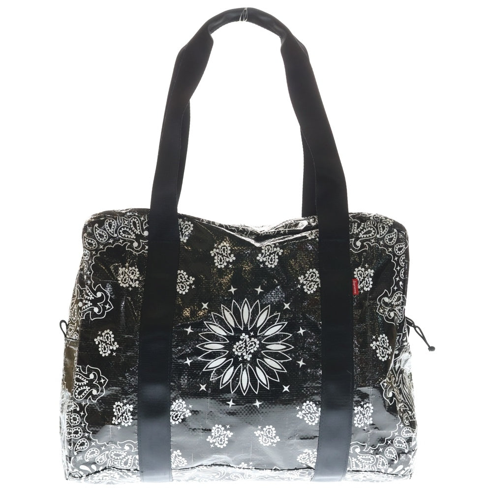 SUPREME(シュプリーム) 21SS Bandana Tarp Duffle Bag バンダナタープ ボックスロゴ ショルダーハンドダッフルバッグ ブラック