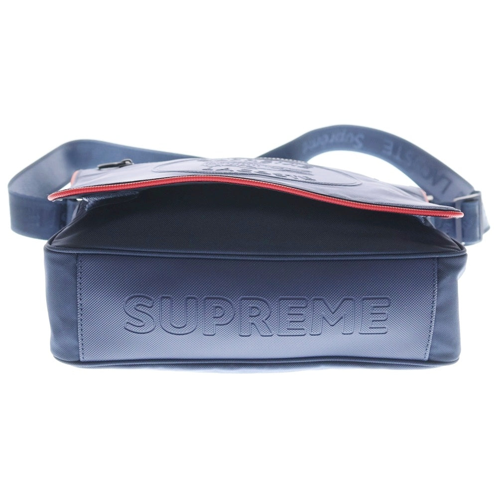 SUPREME(シュプリーム) 19AW ×LACOSTE Small Messenger Bag スモールメッセンジャー ショルダーハンドバッグ ネイビー レディース