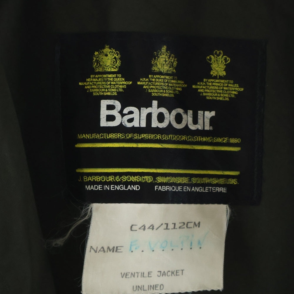 Barbour(バブアー) 90S VENTILE ENDURANCE JACKET UK製 ベンタイルコットン エンデュランスジャケット カーキ A1005