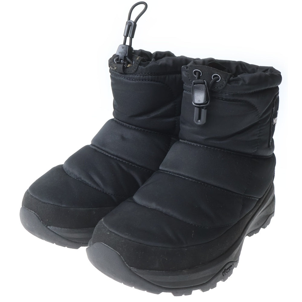 THE NORTH FACE(ザノースフェイス) 22AW NUPTSE BOOTIE WP LOGO SHORT TNF ヌプシ ブーティ ウォータープルーフ ショートブーツ レディース ブラック US5/23cm NF52280