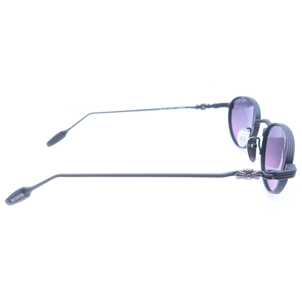 CHROME HEARTS(クロムハーツ) CLITORIAL CHクロステンプル オーバルフレーム サングラス メガネ ブラック