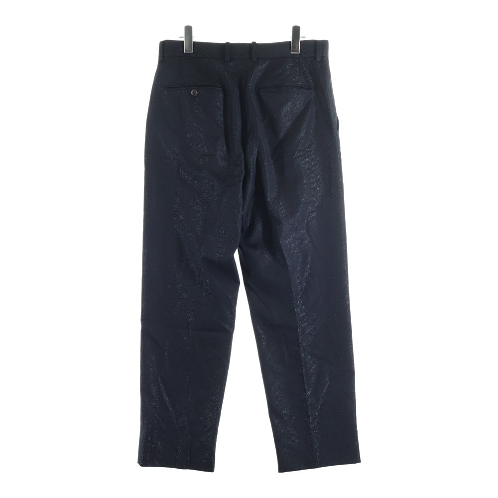 WACKO MARIA(ワコマリア) DORMEUIL / GLITTER PLEATED TROUSERS TYPE-2 ドーメル レインボー グリッター プリーツトラウザー スラックスパンツ ブラック