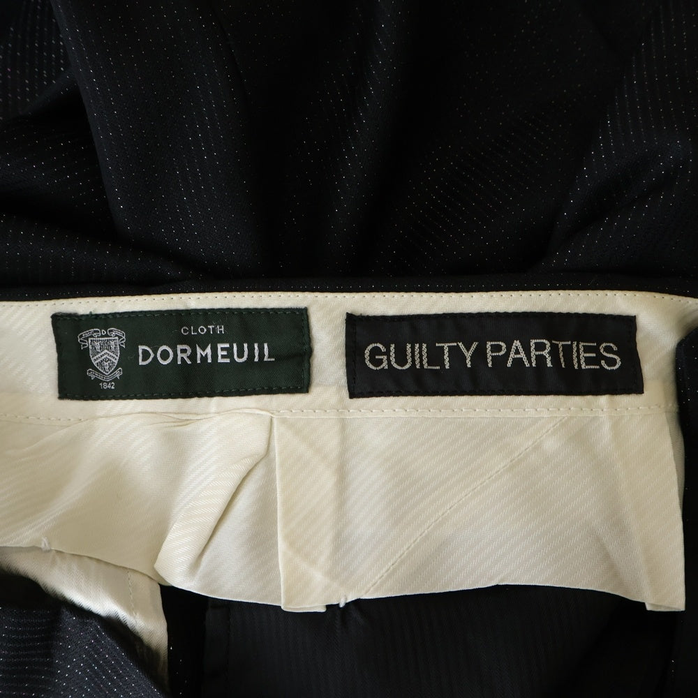 WACKO MARIA(ワコマリア) DORMEUIL / GLITTER PLEATED TROUSERS TYPE-2 ドーメル レインボー グリッター プリーツトラウザー スラックスパンツ ブラック