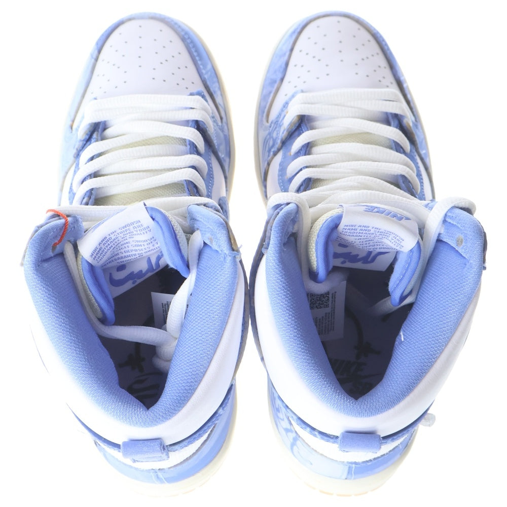 NIKE SB(ナイキエスビー) ×Carpet Company DUNK HIGH カーペットカンパニー ダンク ハイカットスニーカー ホワイト/ブルー US7.5/25.5cm CV1677-100
