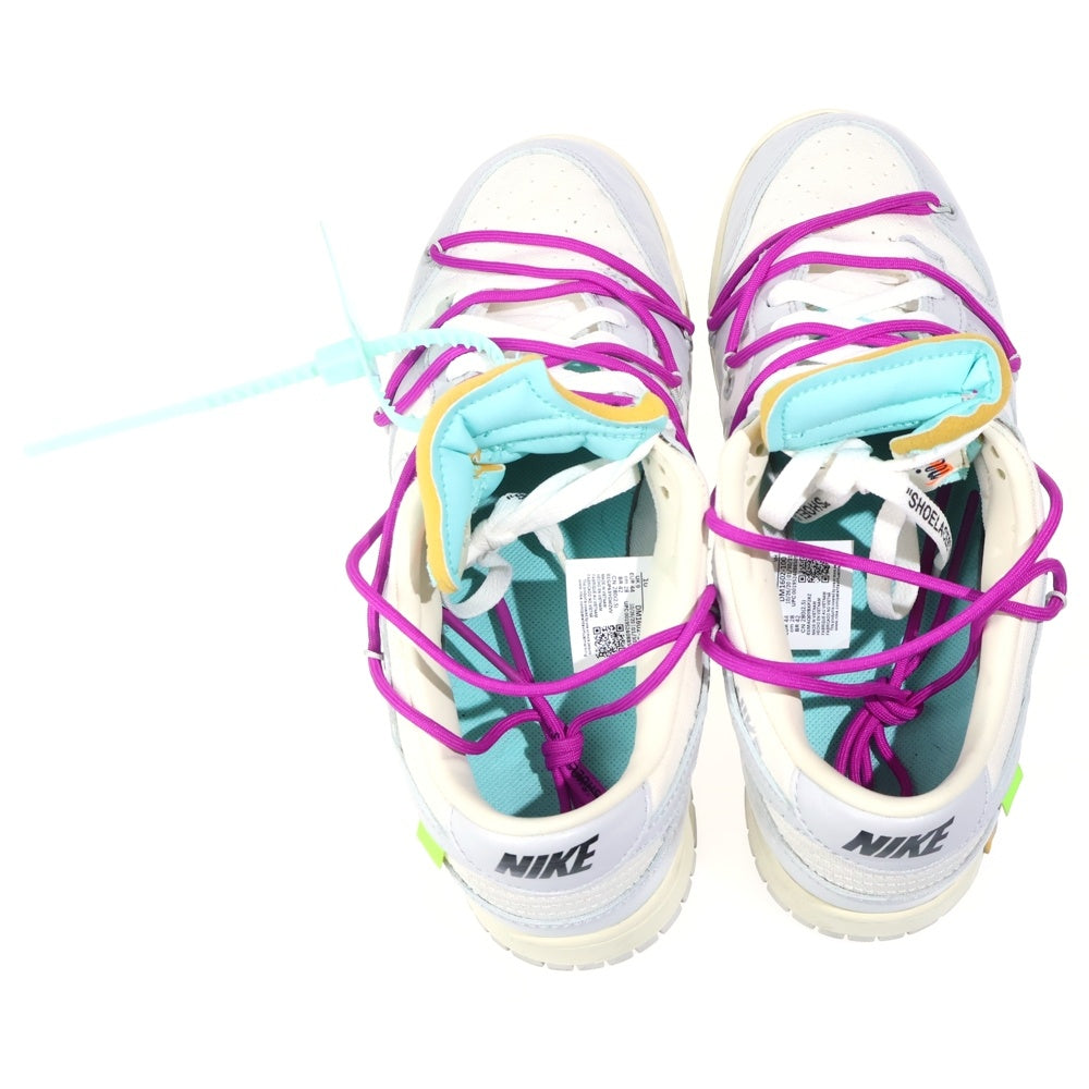 NIKE(ナイキ) ×OFF-WHITE DUNK LOW 1 OF 50 21 オフホワイト ダンク ローカットスニーカー グレー/ホワイト US10/28cm DM1602-100