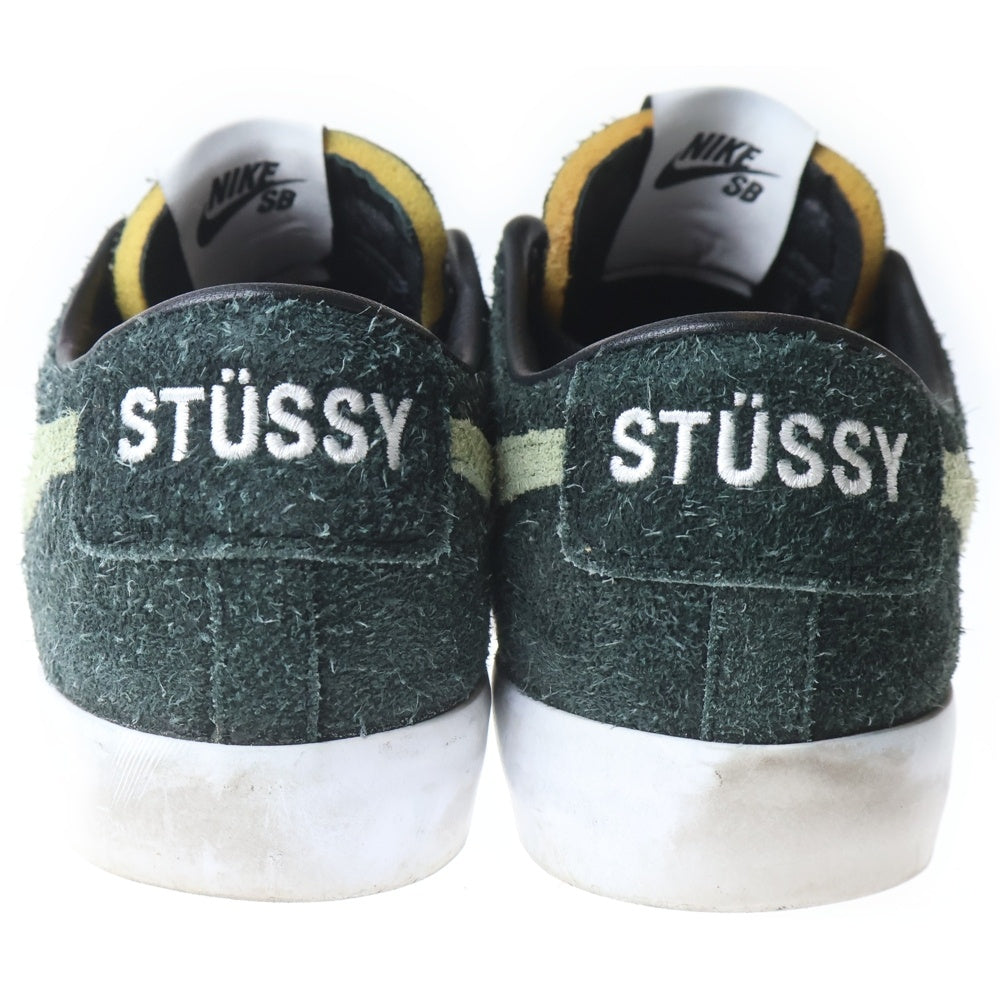 NIKE SB(ナイキエスビー) ×STUSSY SB ZOOM BLAZER LOW QS ステューシー ズームブレザー ローカットスニーカー ブラック/オリーブ US10/28cm BQ6449-001