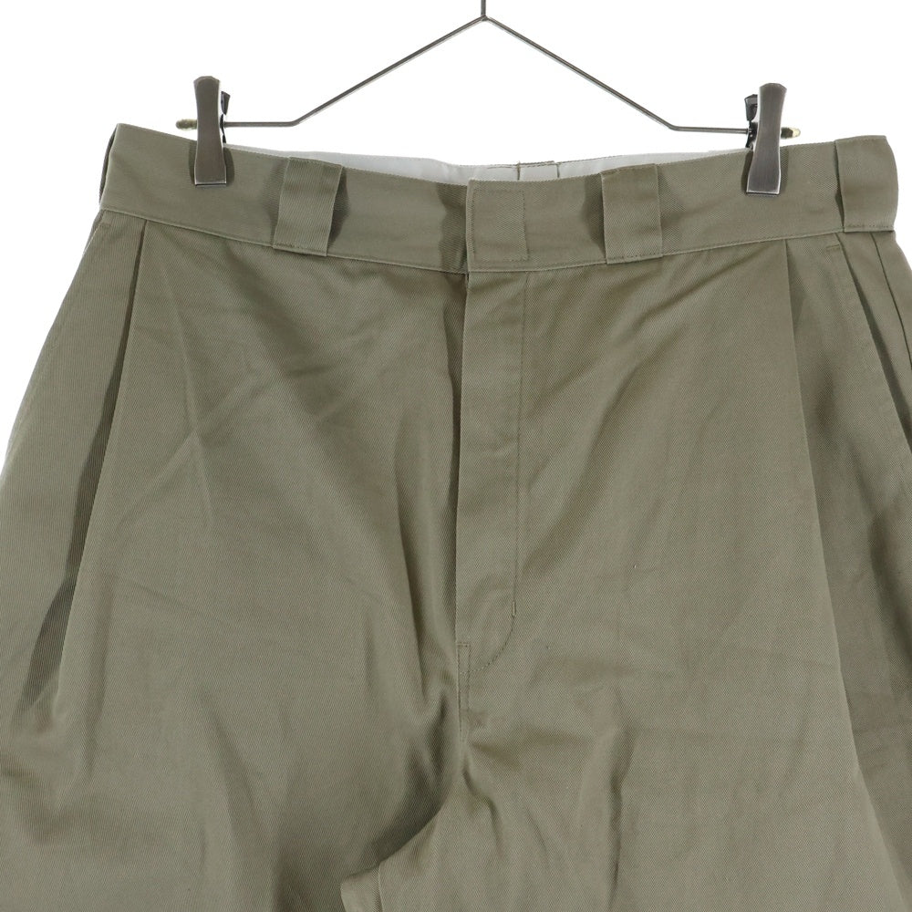 N.HOOLYWOOD(エヌハリウッド) ×Dickies CHINO PANTS ディッキーズ ドローコード ジップアップ コットン ワイド チノパンツ ベージュ 2251-CP40-014