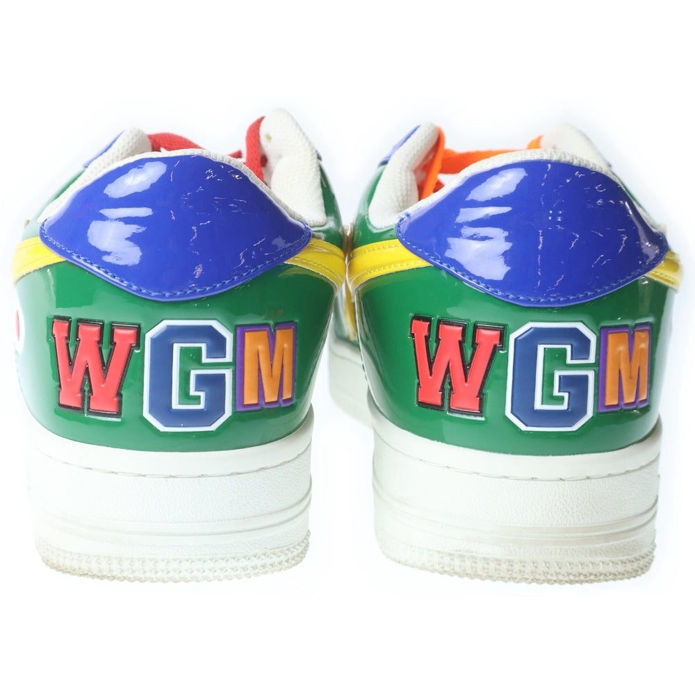 A BATHING APE(アベイシングエイプ) BAPE STAR LOW M2 20TH ANNIVERSARY PATENT GREEN SHARK ベイプスター 20周年アニバーサリー ローカットスニーカー 1G30191002