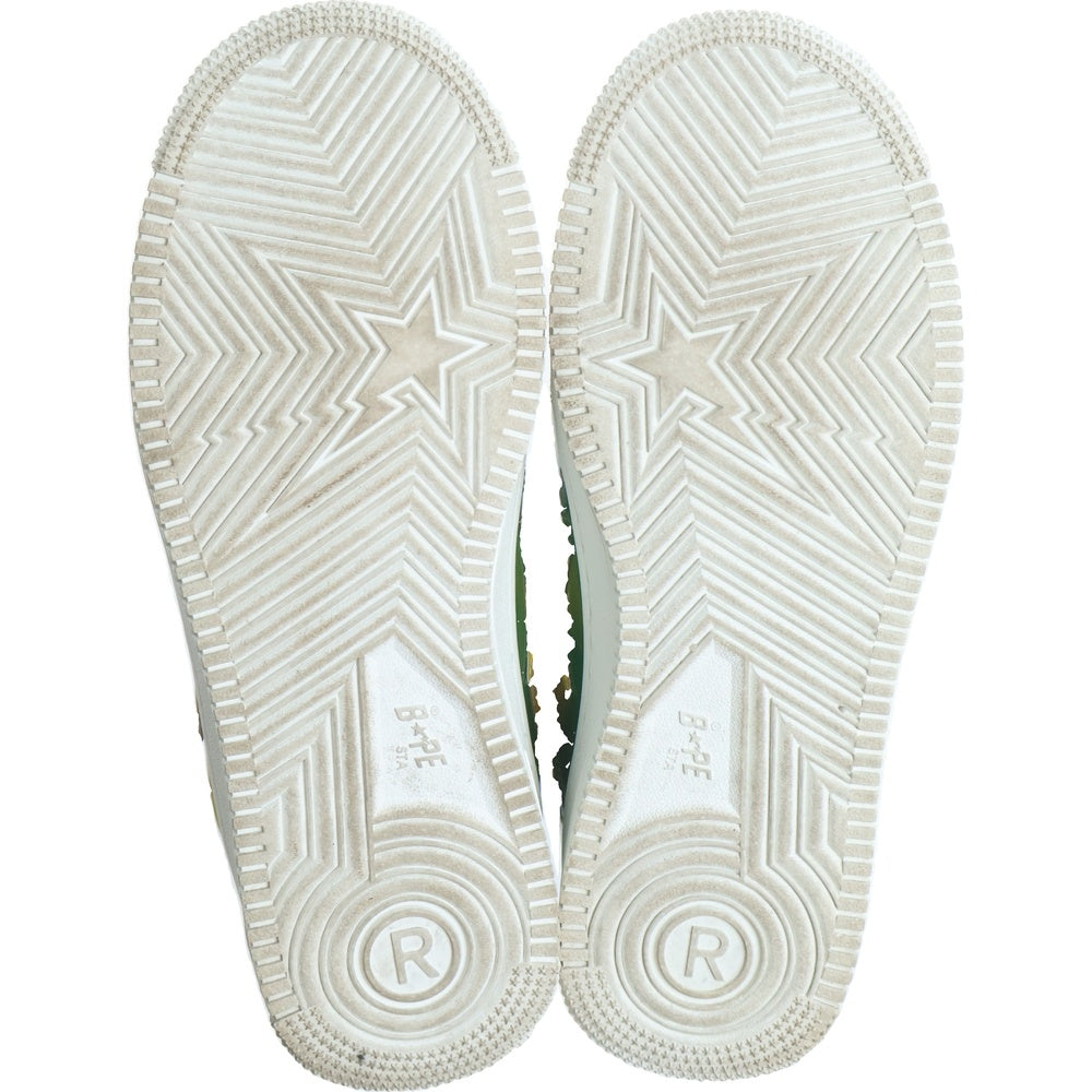 A BATHING APE(アベイシングエイプ) BAPE STAR LOW M2 20TH ANNIVERSARY PATENT GREEN SHARK ベイプスター 20周年アニバーサリー ローカットスニーカー 1G30191002
