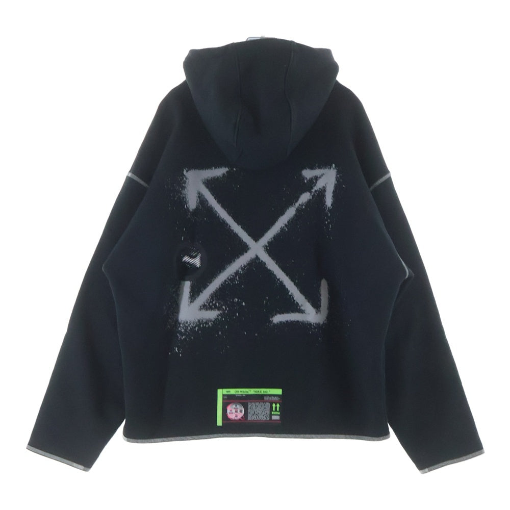 NIKE(ナイキ) 20SS ×OFF-WHITE M NRG RU HOODIE オフホワイト バックスプレーアロー フーデッド スウェット パーカー ブラック CN5640-010