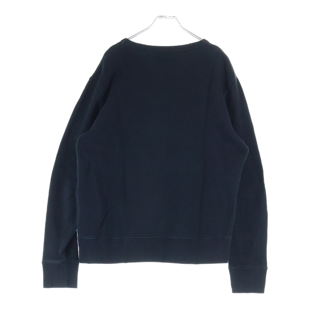 GUCCI(グッチ) フロントプリント クルーネックプルオーバー スウェットトレーナー ブラック 454569-X5J57