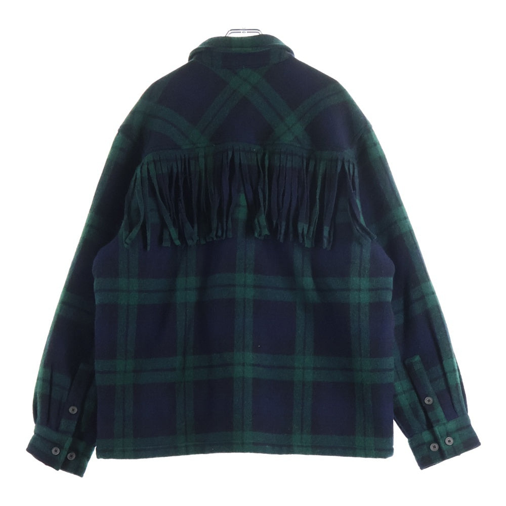 KITH(キス) 24AW BONDED WOOL ABEL SHIRT ボンデッド ボタンアップ ウールチェックシャツ グリーン/ブルー