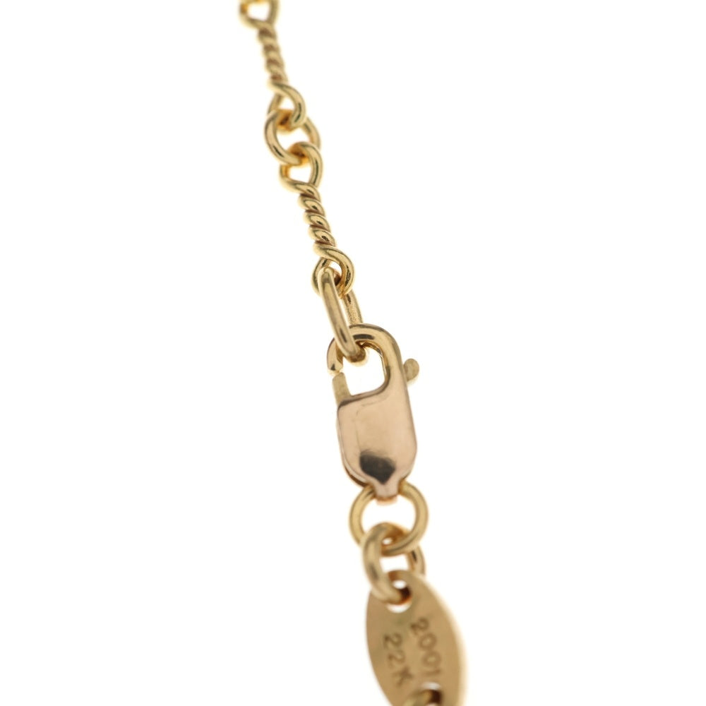 CHROME HEARTS(クロムハーツ) 22K NECKCHAIN T18 ツイストチェーンネックレス 18inch ゴールドBCA014