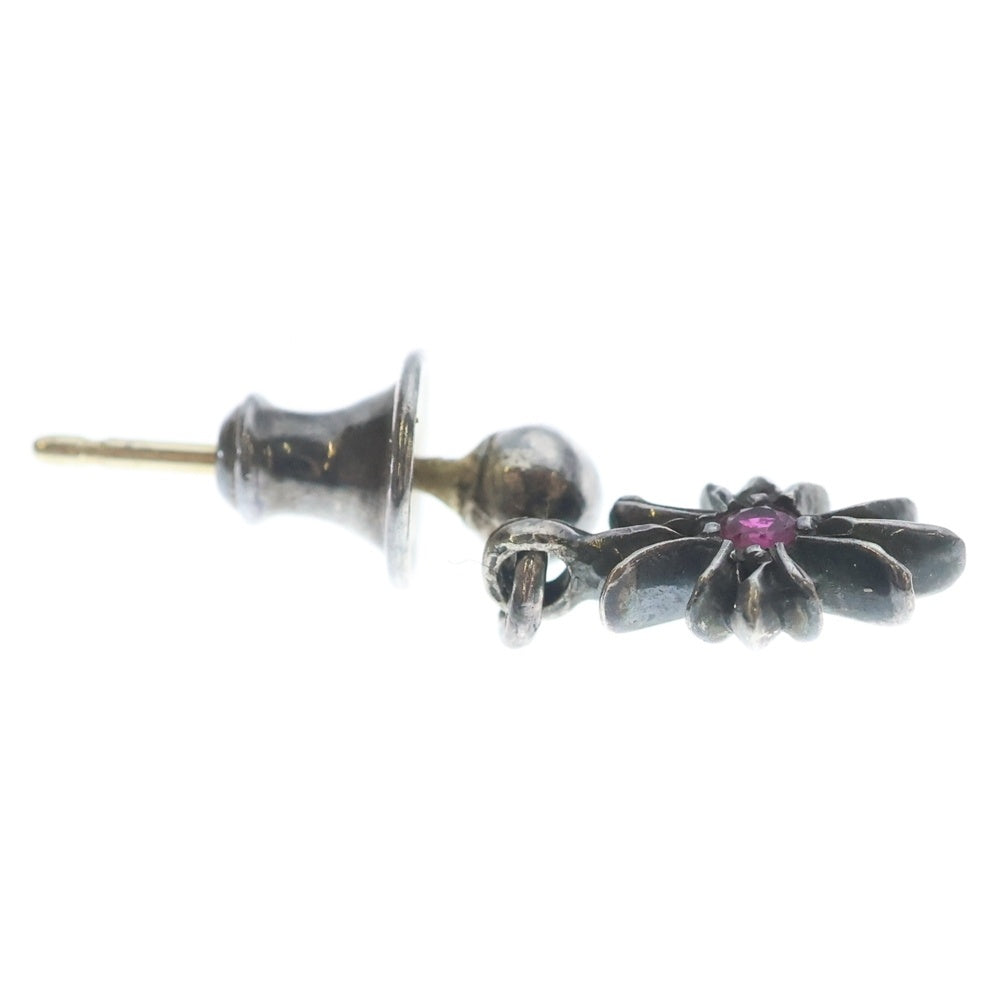 CHROME HEARTS(クロムハーツ) TNY E CH PLS 1 P SAP タイニーE CHプラスドロップピアス 1ピンクサファイア シルバー