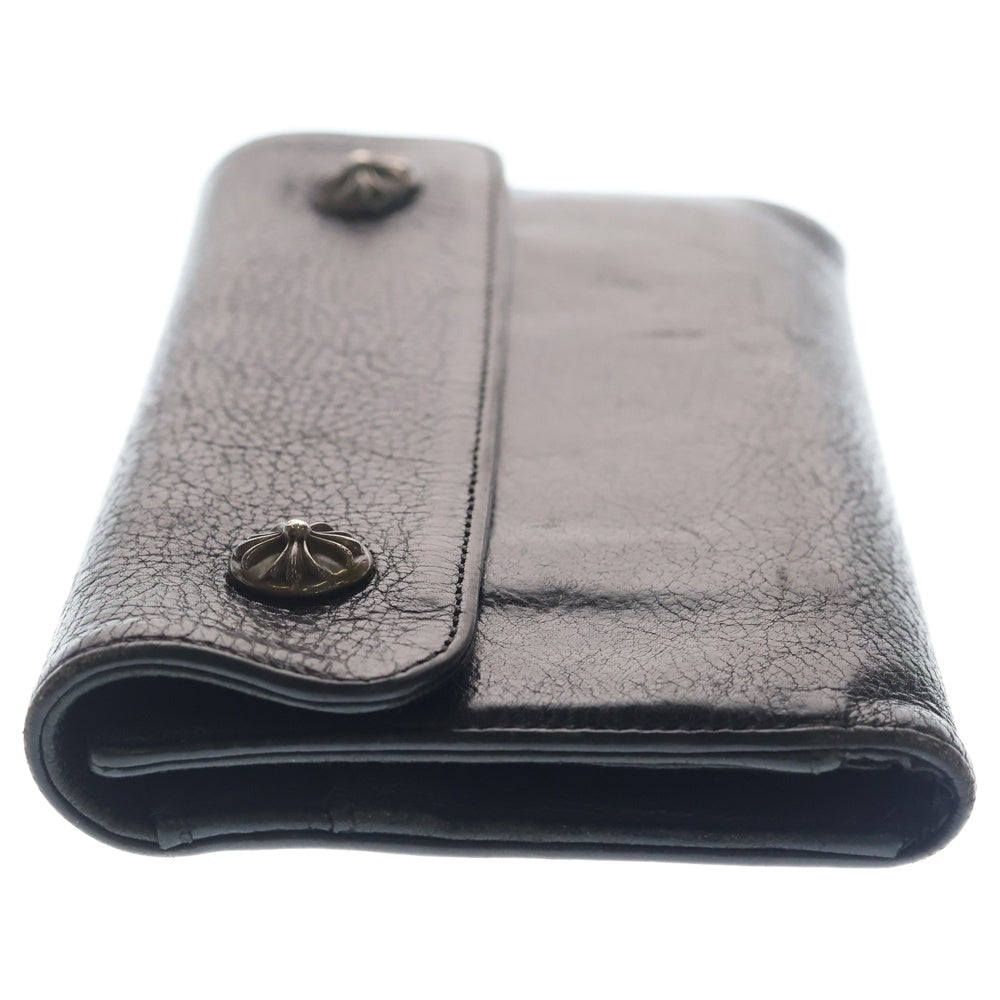 CHROME HEARTS(クロムハーツ) WAVE ウェーブ レザーウォレット 財布 ブラックBCA375