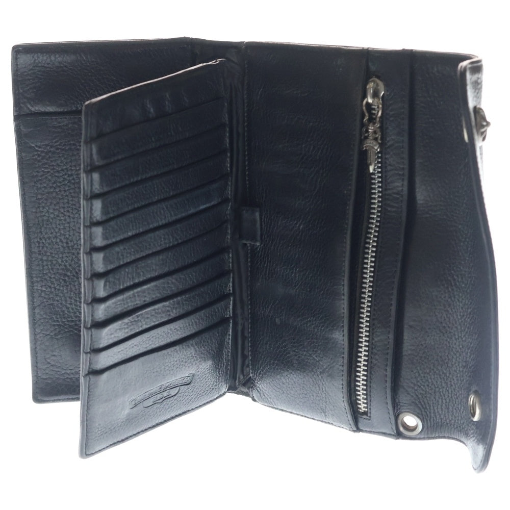 CHROME HEARTS(クロムハーツ) WAVE ウェーブ レザーウォレット 財布 ブラックBCA375