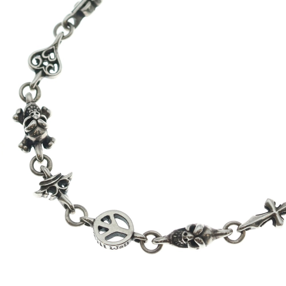 Bill Wall Leather/BWL(ビルウォールレザー) SMALL CROSS MULTI LINK w/CROSS FAUB スモール クロス マルチ リンク ネックレス シルバー