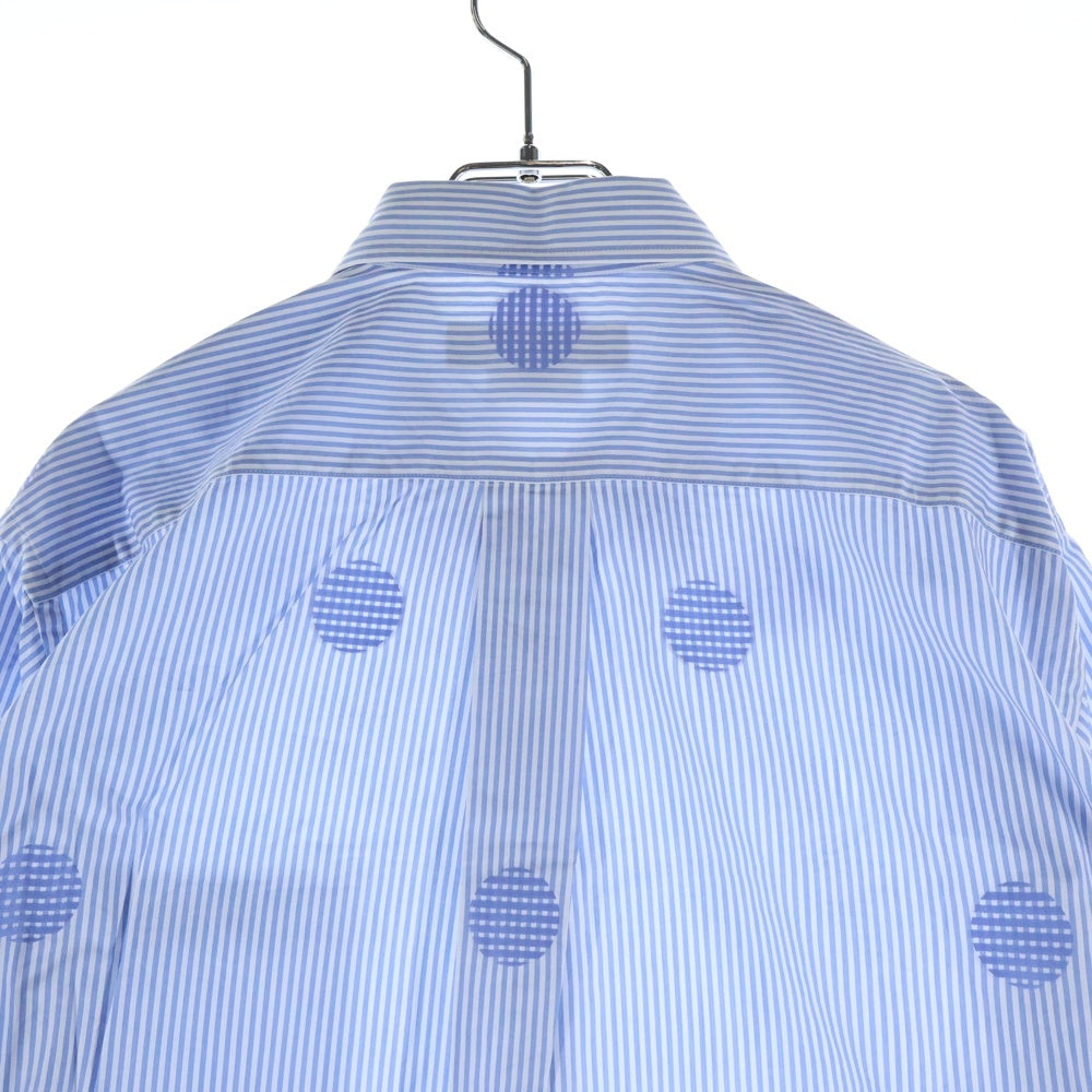 COMME des GARCONS HOMME DEUX(コムデギャルソン オムドゥ) 19AW AD2019 ストライプ 水玉 長袖 シャツ ブルー DD‐B037