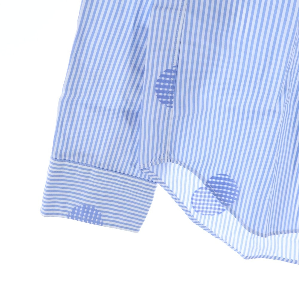 COMME des GARCONS HOMME DEUX(コムデギャルソン オムドゥ) 19AW AD2019 ストライプ 水玉 長袖 シャツ ブルー DD‐B037