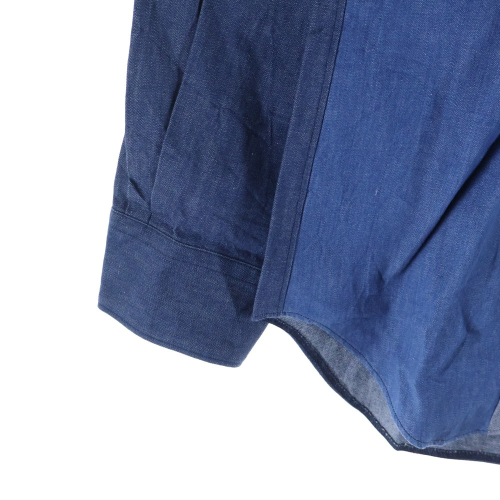 COMME des GARCONS SHIRT(コムデギャルソンシャツ) 20AW デニム パッチワーク 長袖 シャツ ブルー FH-B002