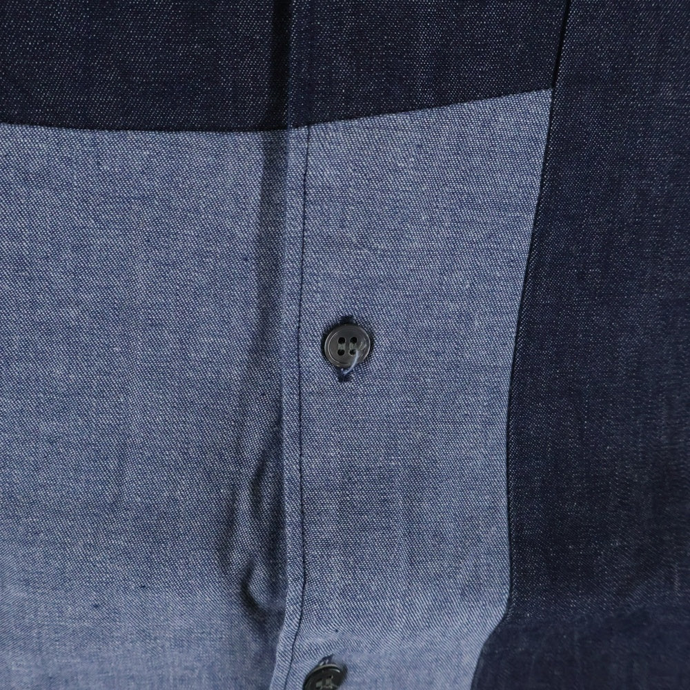 COMME des GARCONS SHIRT(コムデギャルソンシャツ) 20AW デニム パッチワーク 長袖 シャツ ブルー FH-B002