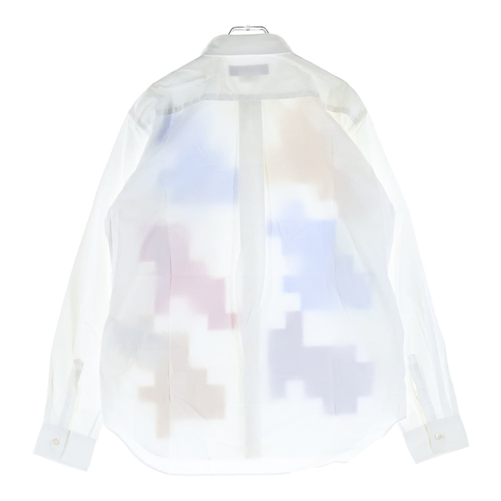 COMME des GARCONS HOMME DEUX(コムデギャルソン オムドゥ) 24SS AD2023 パッチワーク 長袖 シャツ ホワイト/マルチ DM‐B046