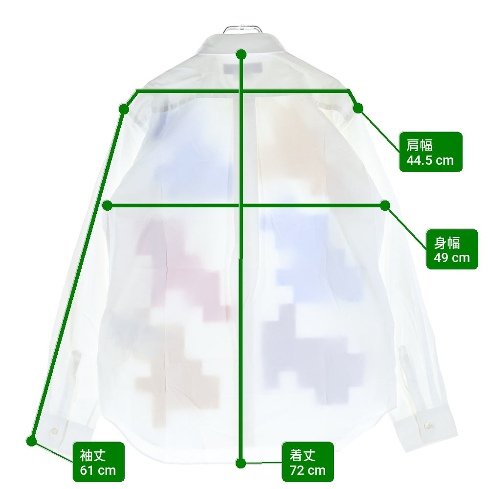 COMME des GARCONS HOMME DEUX(コムデギャルソン オムドゥ) 24SS AD2023 パッチワーク 長袖 シャツ ホワイト/マルチ DM‐B046