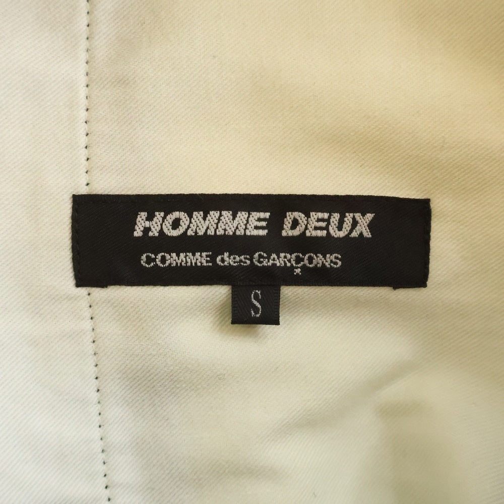 COMME des GARCONS HOMME DEUX(コムデギャルソン オムドゥ) 21AW AD2021 クロップド ウールイージースラックスパンツ ブラック DH-P024