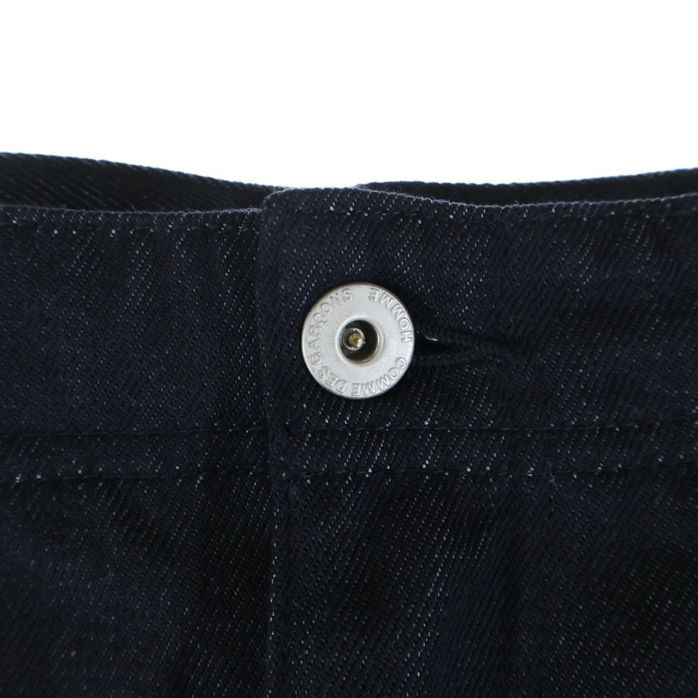 COMME des GARCONS HOMME(コムデギャルソンオム) 24SS AD2023 ジップフライ 1タック エステルデニムパンツ インディゴ HM-P017