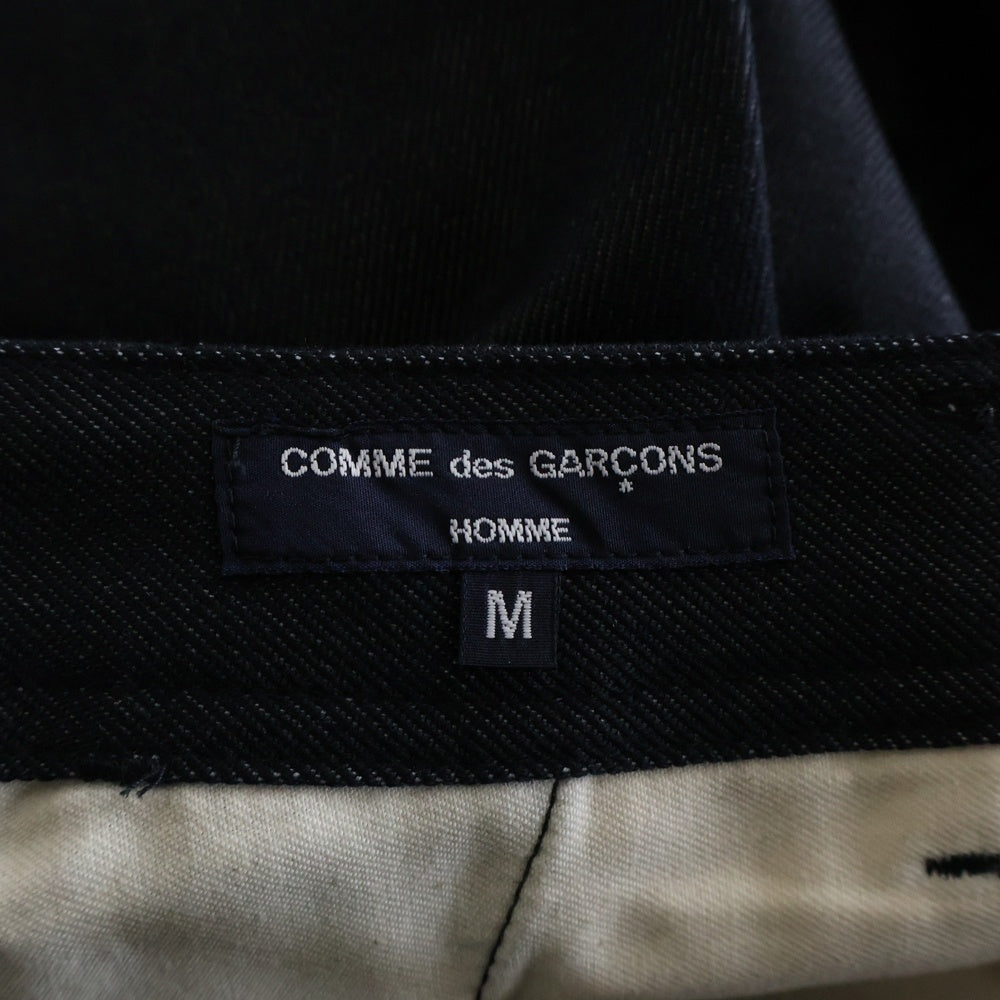 COMME des GARCONS HOMME(コムデギャルソンオム) 24SS AD2023 ジップフライ 1タック エステルデニムパンツ インディゴ HM-P017