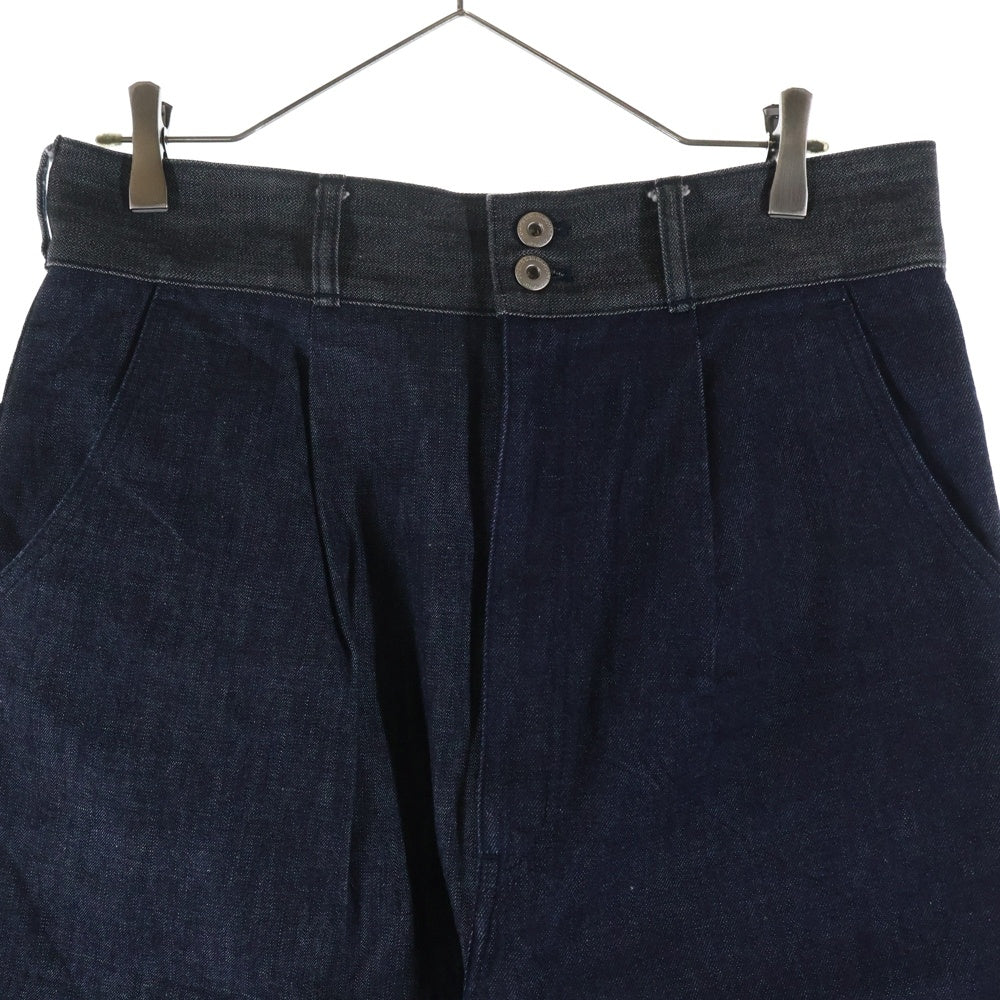 COMME des GARCONS HOMME(コムデギャルソンオム) 21AW AD2021 パッチワーク加工 デニムワイドパンツ インディゴ/ブラック HH-P012