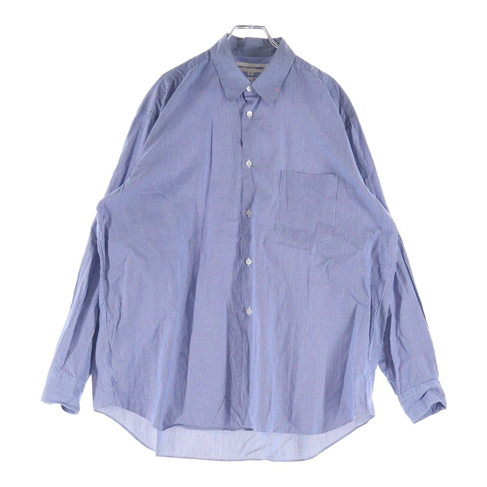 COMME des GARCONS SHIRT(コムデギャルソンシャツ) 95SS AD1994 長袖ギンガムチェックボタンシャツ ブルー FW-01010M