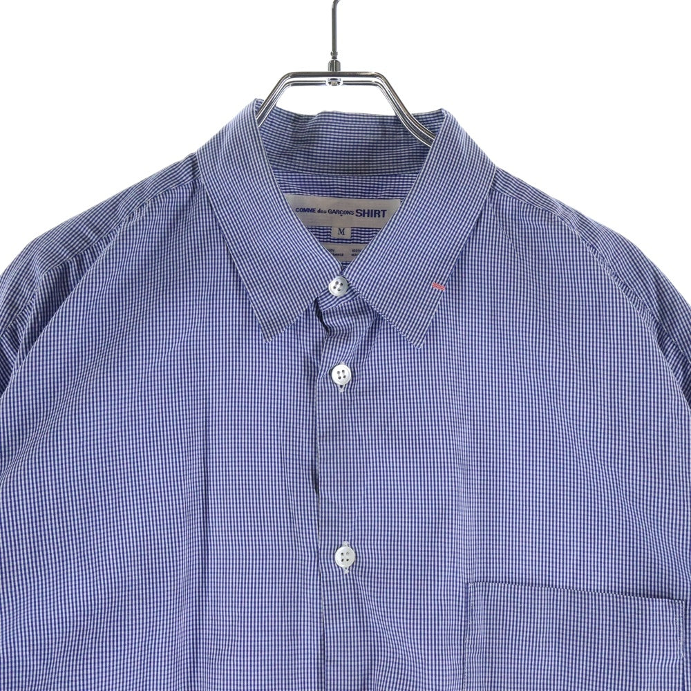 COMME des GARCONS SHIRT(コムデギャルソンシャツ) 95SS AD1994 長袖ギンガムチェックボタンシャツ ブルー FW-01010M