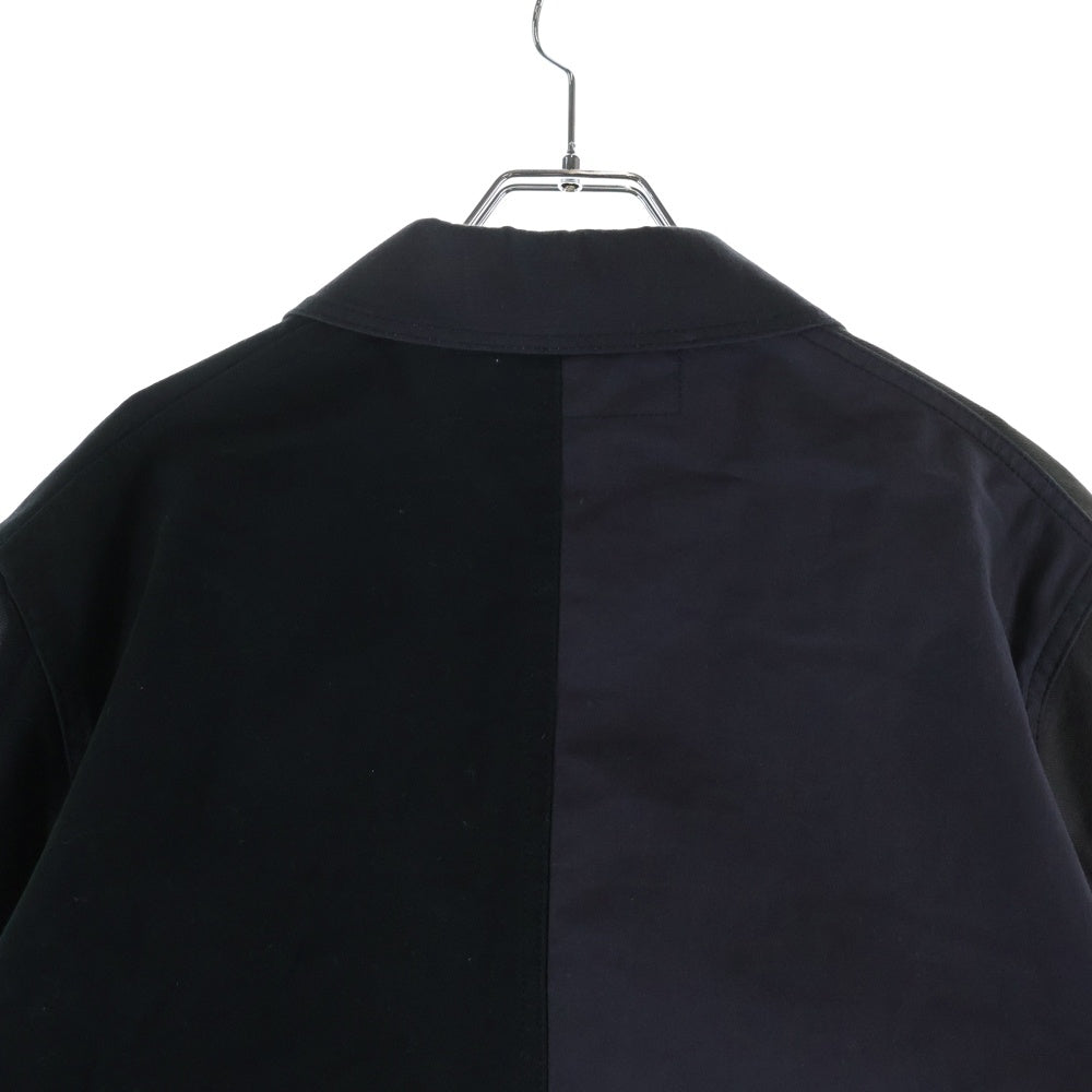 COMME des GARCONS HOMME(コムデギャルソンオム) AD2021 パッチワーク加工 カバーオール ジャケット ブラック/カーキ HH-J013