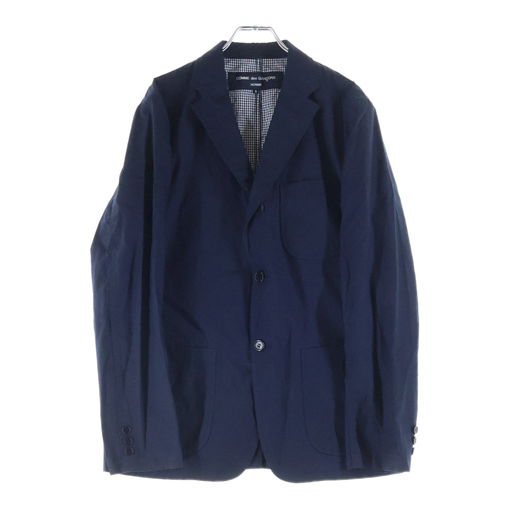 COMME des GARCONS HOMME(コムデギャルソンオム) 24SS AD2023 綿ブロードジャケット 3Bテーラードジャケット ネイビー HM-J103