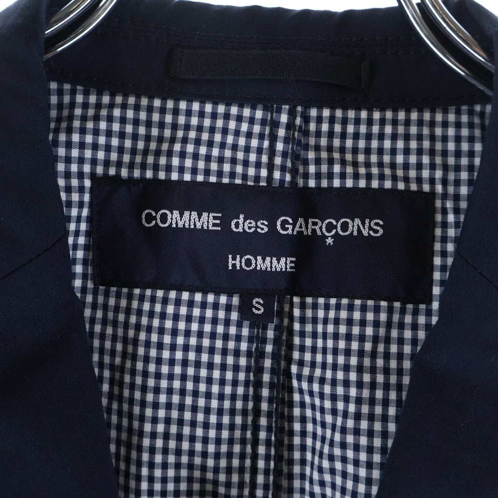COMME des GARCONS HOMME(コムデギャルソンオム) 24SS AD2023 綿ブロードジャケット 3Bテーラードジャケット ネイビー HM-J103