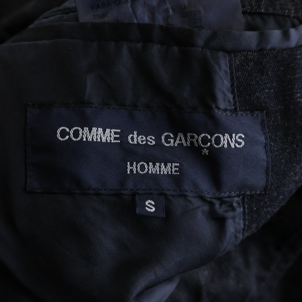 COMME des GARCONS HOMME(コムデギャルソンオム) 19AW AD2019 素材切替 3Bテーラードジャケット ブラック HD-J005
