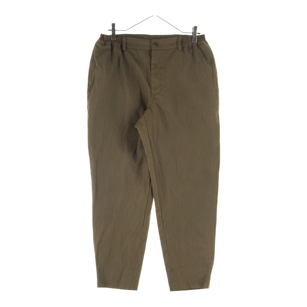 COMME des GARCONS HOMME DEUX(コムデギャルソン オムドゥ) 21SS AD2020 ストライプ キュプラ テーパードパンツ ブラウン DG-P030