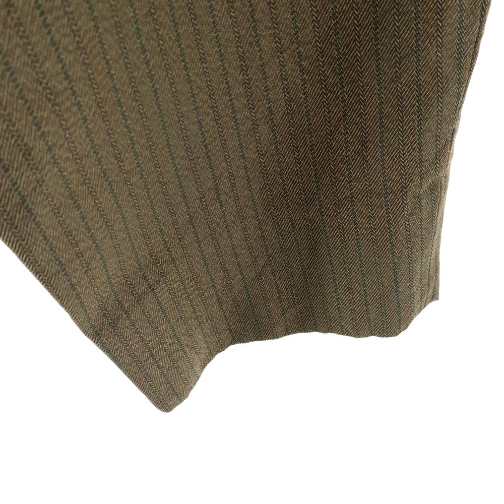 COMME des GARCONS HOMME DEUX(コムデギャルソン オムドゥ) 21SS AD2020 ストライプ キュプラ テーパードパンツ ブラウン DG-P030